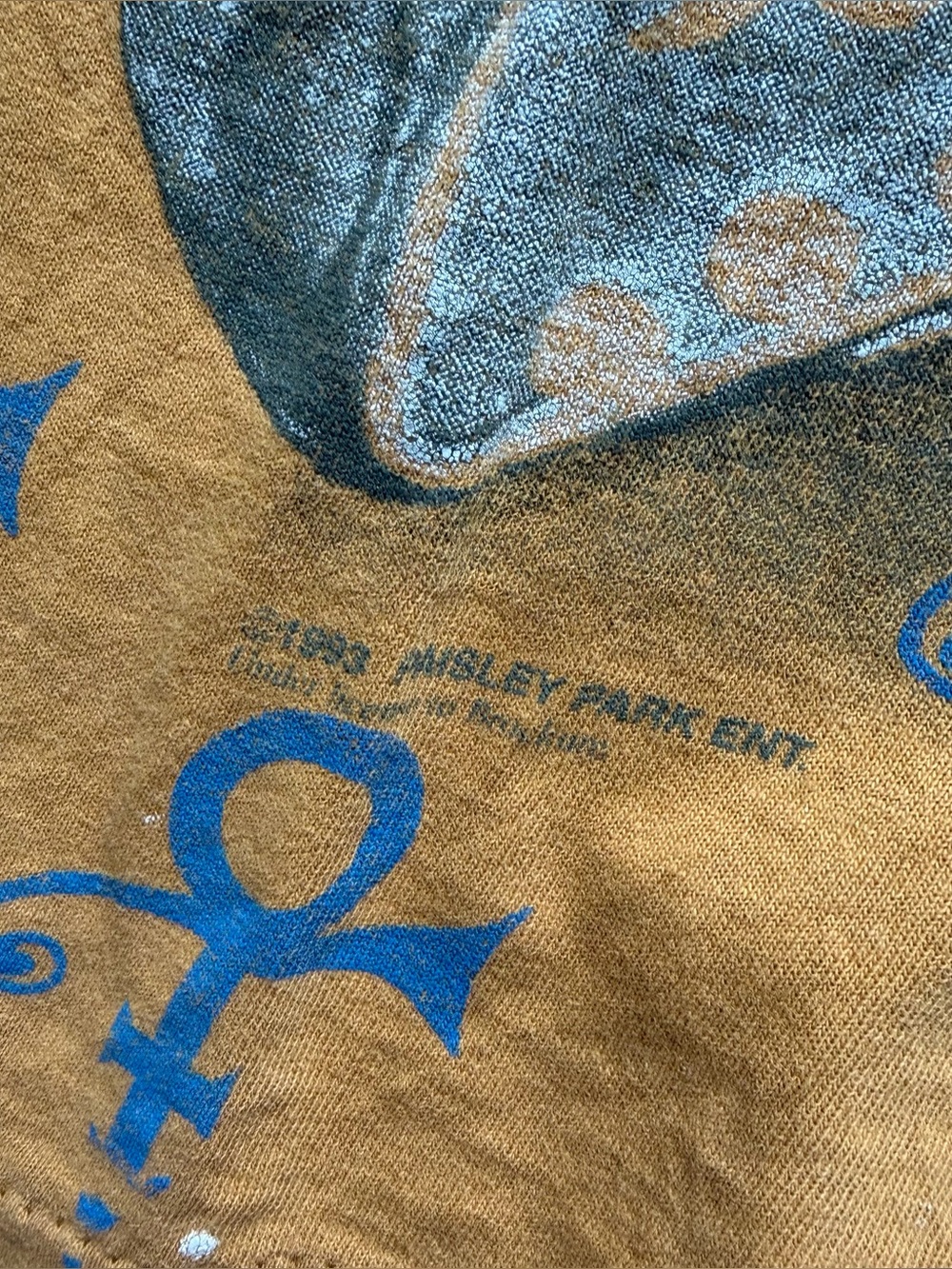Vintage 1993 Prince All Over Print T Shirt Tee Size XL Orange AOP Paisley Park - Picture 5 of 5